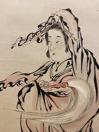 河鍋暁斎 見立て芦葉達磨図｜古美術・掛け軸の販売・買取・鑑定