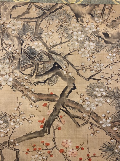 真作/狩野典信/栄川院/松鶴図/古画図/ツル図/花鳥図/掛軸☆宝船☆AG-14 真作/狩野典信/栄川院/松鶴図/古画図/ツル図/花鳥図/掛軸☆宝船