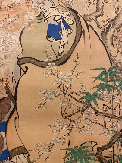 狩野栄川院典信 梅潜寿老図｜古美術・掛け軸の販売・買取・鑑定-松本松栄堂