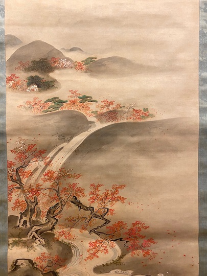 狩野常信 龍田之絵｜古美術・掛け軸の販売・買取・鑑定-松本松栄堂