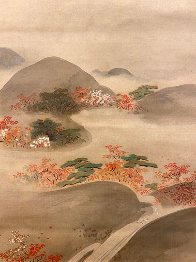 狩野常信 龍田之絵｜古美術・掛け軸の販売・買取・鑑定-松本松栄堂