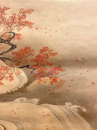狩野常信 龍田之絵｜古美術・掛け軸の販売・買取・鑑定-松本松栄堂