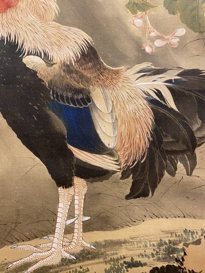 宋紫石 鶏図｜古美術・掛け軸の販売・買取・鑑定-松本松栄堂