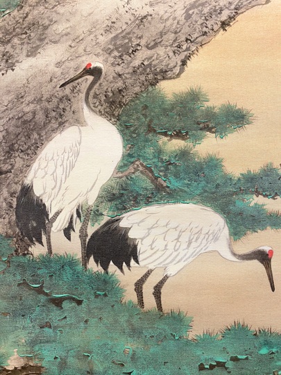 今尾景祥 瑞松雙鶴図｜古美術・掛け軸の販売・買取・鑑定-松本松栄堂
