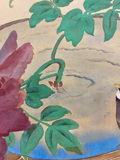 冨田渓仙(渓山人) 木版画　『吉野山』　日本画 コレクション展2018-夏秋 特集 院展の画家たちⅢ／禅僧の如き