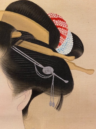 【真作】絵画　住本弥綺子　日本画SM　睡蓮　院友女流作家　箱・黄袋入　X25 真作】絵画 住本弥綺子 日本画SM 睡蓮 院友女流作家 箱・