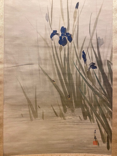 飛天　拓本 Imao Keinen Kikyo and Firefly｜Matsumoto Shoeido | Japanese