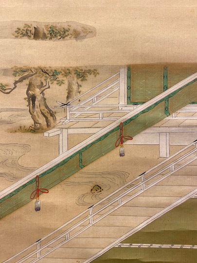 狩野常信 源氏葵巻之図｜古美術・掛け軸の販売・買取・鑑定-松本松栄堂