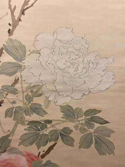 天野方壺 牡丹睡猫図｜古美術・掛け軸の販売・買取・鑑定-松本松栄堂