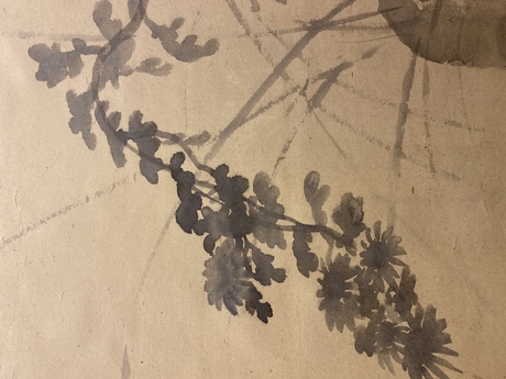 村上華岳 菊に鳥｜古美術・掛け軸の販売・買取・鑑定-松本松栄堂