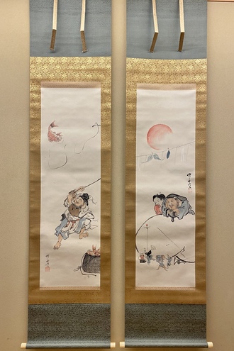 河鍋暁斎 恵比寿大黒図