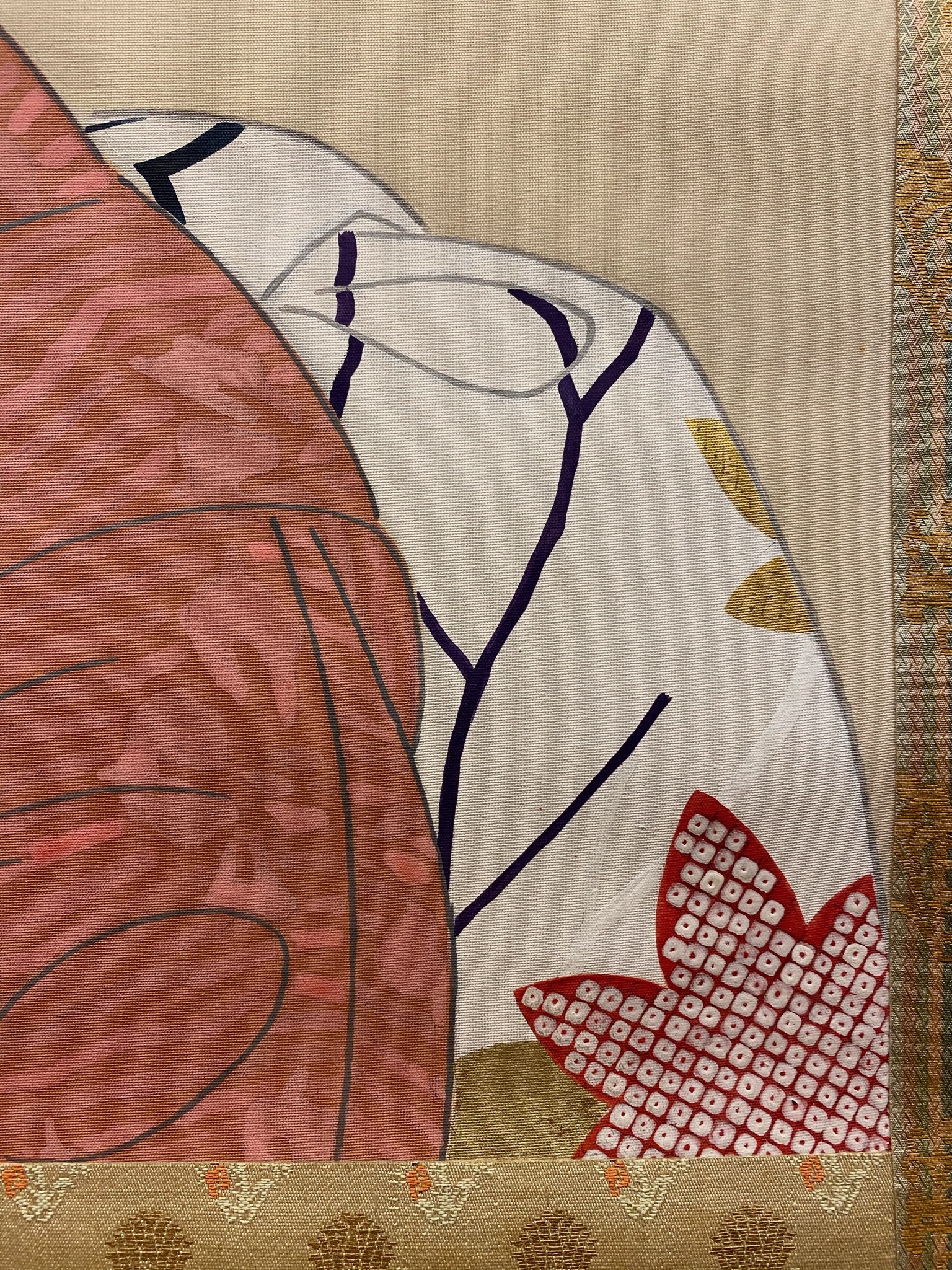 上村松園　舞子 芸者 着物美人・肉筆水彩・大型額装・日本画・ us46r 上村松園 舞子 芸者 着物美人・肉筆水彩・大型額装・日本画・ us46r