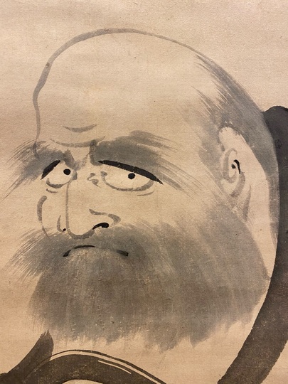 掛軸　達磨図　日本画　古美術　希少 Yahoo!オークション -「達磨 掛け軸」(日本画) (絵画)の落札相場