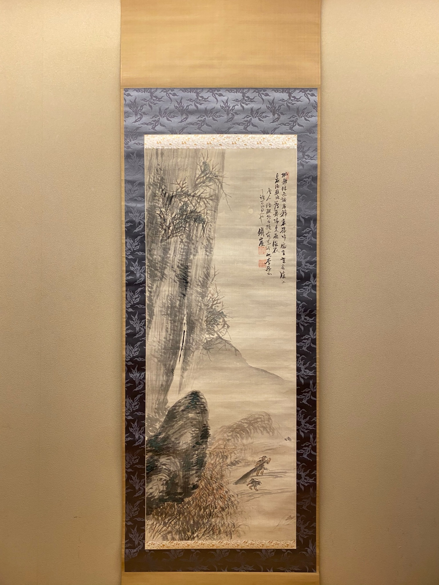 富岡鉄斎 幽渓漁隠図｜古美術・掛け軸の販売・買取・鑑定-松本松栄堂