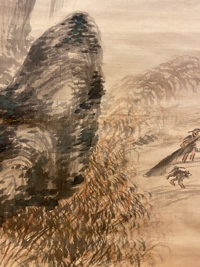 富岡鉄斎 幽渓漁隠図｜古美術・掛け軸の販売・買取・鑑定-松本松栄堂