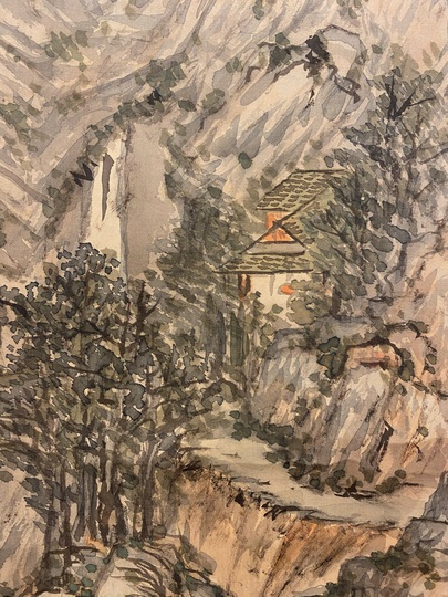 真作/深田呉城/車海老に蛤図/桐共箱付/布袋屋掛軸HD-377 真作/深田呉城/車海老に蛤図/桐共箱付/布袋屋