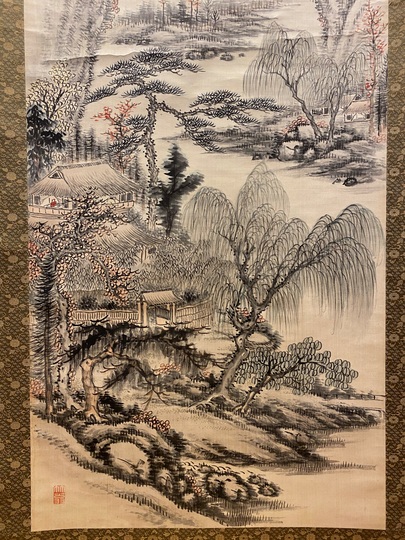 田能村直入 秋景漁舟｜古美術・掛け軸の販売・買取・鑑定-松本松栄堂
