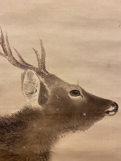 木島桜谷 雪中孤鹿図｜古美術・掛け軸の販売・買取・鑑定-松本松栄堂