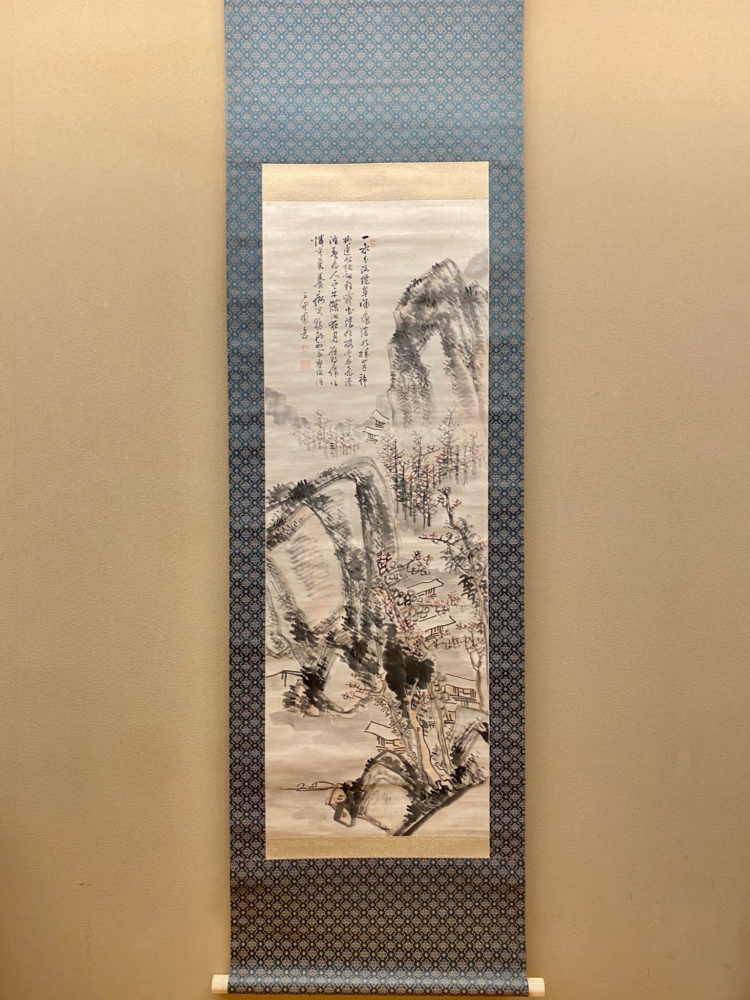 平野五岳 秋景山水図｜古美術・掛け軸の販売・買取・鑑定-松本松栄堂
