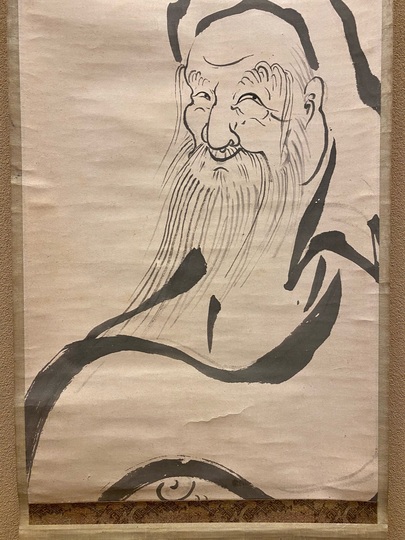 白隠慧鶴 維摩図|古美術・掛け軸の販売・買取・鑑定-松本松栄堂 白隠慧鶴 維摩図|古美術・掛け軸の販売・買取・鑑定-松本松栄堂