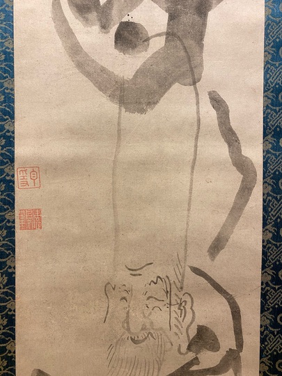 白隠慧鶴 福禄寿|古美術・掛け軸の販売・買取・鑑定-松本松栄堂 白隠慧鶴 福禄寿|古美術・掛け軸の販売・買取・鑑定-松本松栄堂