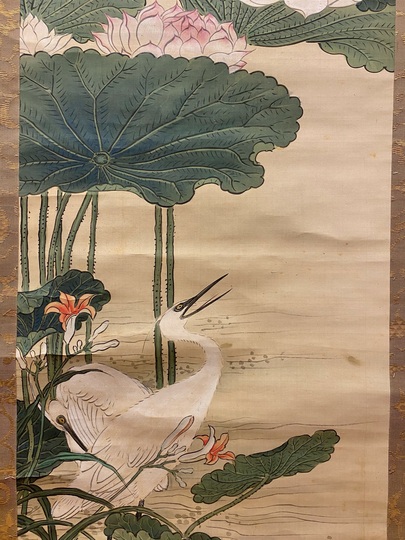 谷文晁 掛け軸 竹雀図 日本美術 日本絵 墨絵