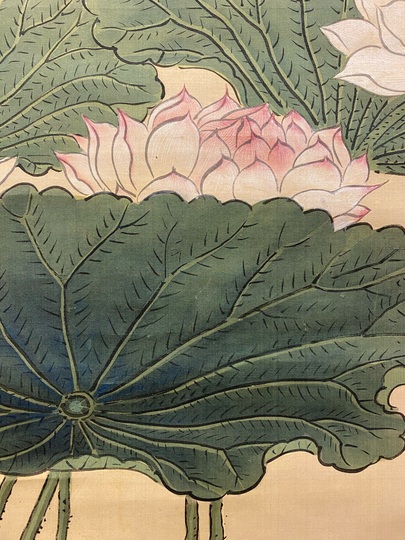 谷文晁 紅白蓮鷺図｜古美術・掛け軸の販売・買取・鑑定-松本松栄堂