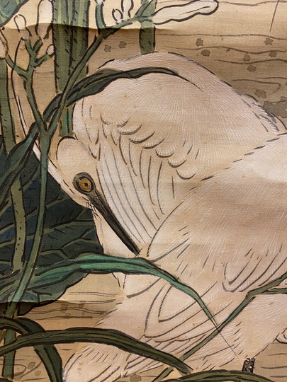 谷文晁 紅白蓮鷺図｜古美術・掛け軸の販売・買取・鑑定-松本松栄堂