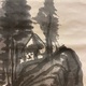 富岡鉄斎 水墨飛泉図 12