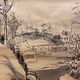 梁川紅蘭 雪中渓山図 18