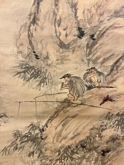 富岡鉄斎 淡彩山水図｜古美術・掛け軸の販売・買取・鑑定-松本松栄堂