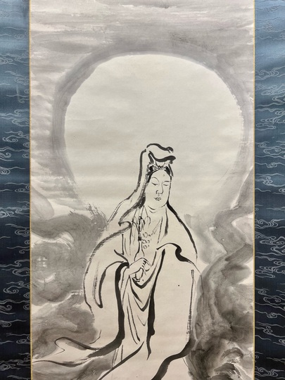 富岡鉄斎 観世音菩薩乗龍像｜古美術・掛け軸の販売・買取・鑑定-松本松栄堂