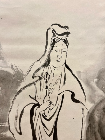 富岡鉄斎 観世音菩薩乗龍像｜古美術・掛け軸の販売・買取・鑑定-松本松栄堂