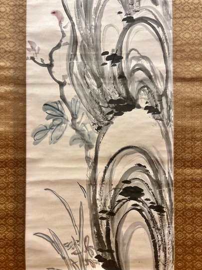 富岡鉄斎 牡丹図｜古美術・掛け軸の販売・買取・鑑定-松本松栄堂