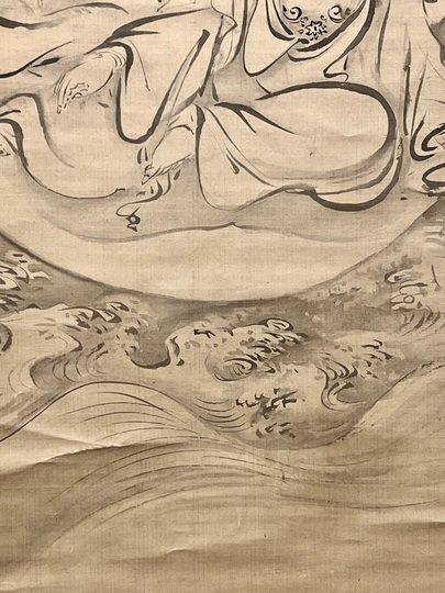 狩野洞栄　和歌　画賛　掛け軸　箱無し　書画、骨董品、美術品 狩野洞栄 和歌 画賛 掛け軸 箱無し 書画、骨董品、美術品