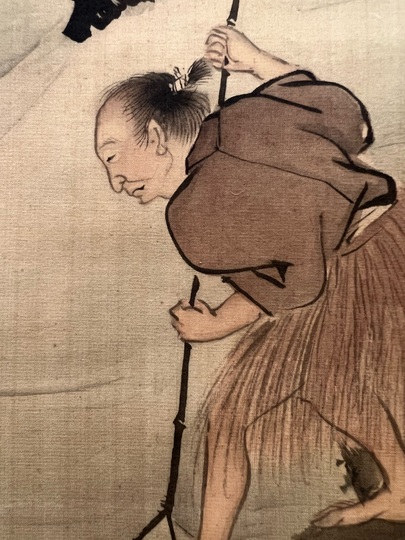 真作/松村景文/漁夫之図/漁師図/人物図/掛軸/名家伝来/AE-259 真作/松村景文/漁夫之図/漁師図/人物図/掛軸☆宝船☆