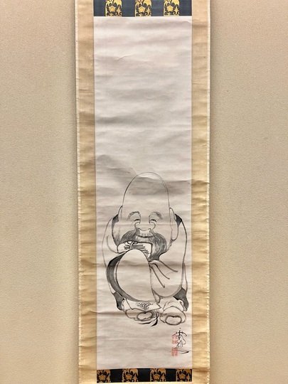 真作】掛軸「池大雅 陶家九月画賛」江戸中期 文人画家 日本南画