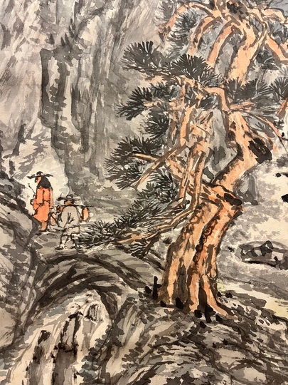 刺青アートパネル写真家松岡茂樹彫師古賀正 富岡鉄斎 看山自適図｜古美術・掛け軸の販売・買取・鑑定-松本松栄堂