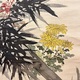 鈴木松年 渓竹鶺鴒図 10
