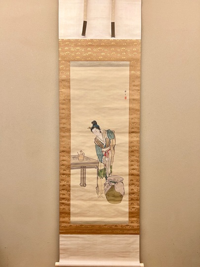 岡本豊彦 卓文君図|古美術・掛け軸の販売・買取・鑑定-松本松栄堂