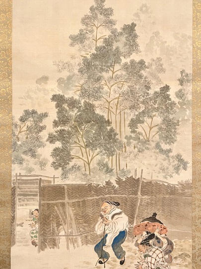 前田青邨 闘犬｜古美術・掛け軸の販売・買取・鑑定-松本松栄堂