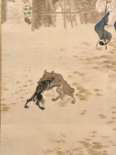 前田青邨 闘犬｜古美術・掛け軸の販売・買取・鑑定-松本松栄堂