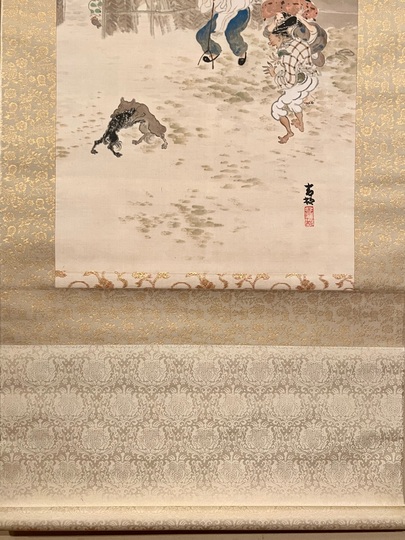 前田青邨 闘犬｜古美術・掛け軸の販売・買取・鑑定-松本松栄堂