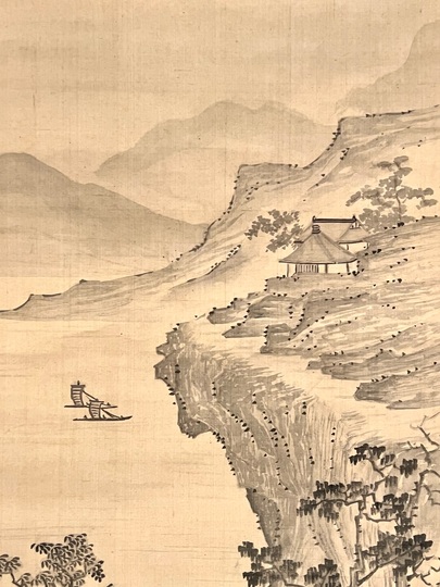 皆川淇園 水墨山水図｜古美術・掛け軸の販売・買取・鑑定-松本松栄堂
