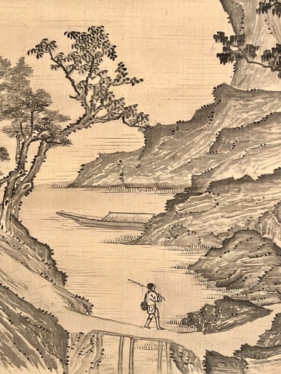 皆川淇園 水墨山水図｜古美術・掛け軸の販売・買取・鑑定-松本松栄堂