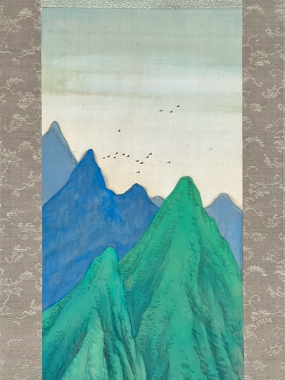 小野竹喬筆舟人物の図掛軸 絹本 小野竹喬筆舟人物の図掛軸 絹本 小野竹喬筆舟人物の図掛軸 絹本