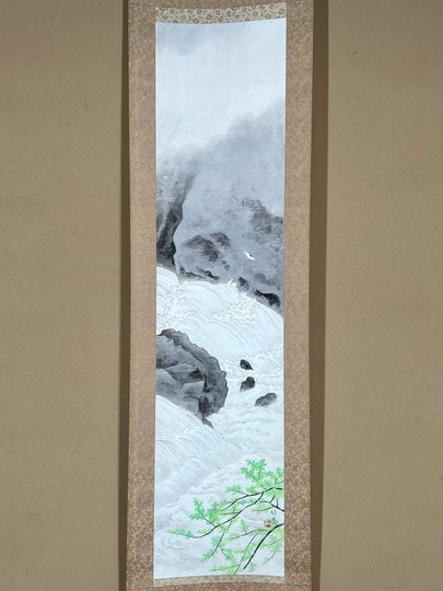 掛け軸 小野守鳳 富士 小野竹喬 奔流｜古美術・掛け軸の販売・買取・鑑定-松本松栄堂