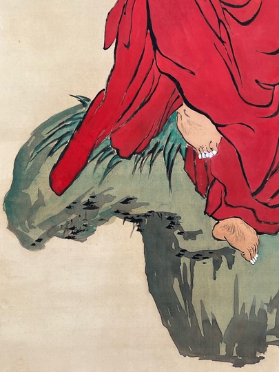 富岡鉄斎 石座達磨図｜古美術・掛け軸の販売・買取・鑑定-松本松栄堂