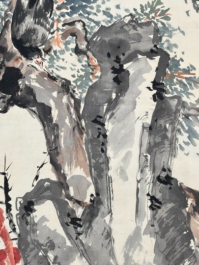 富岡鉄斎 八百長寿之図｜古美術・掛け軸の販売・買取・鑑定-松本松栄堂