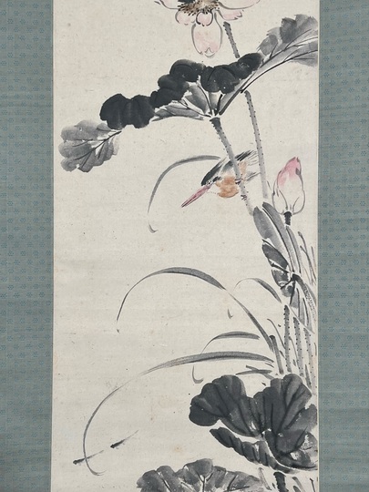 浦上春琴 紅蓮翡翠｜古美術・掛け軸の販売・買取・鑑定-松本松栄堂